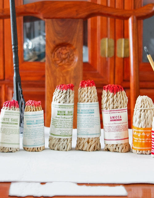 Load image into Gallery viewer, Handmade Rope Scented Sage Plant Spice Meditation
