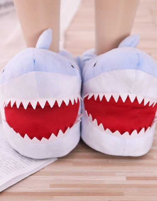 Load image into Gallery viewer, Cartoon shark cotton slippers
