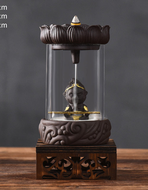 Load image into Gallery viewer, Backflow Incense Burner Wind Cover Sandalwood Incense Burner The Great Sage Returns Zen
