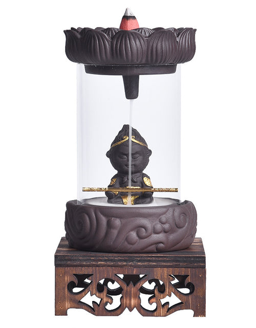 Load image into Gallery viewer, Backflow Incense Burner Wind Cover Sandalwood Incense Burner The Great Sage Returns Zen
