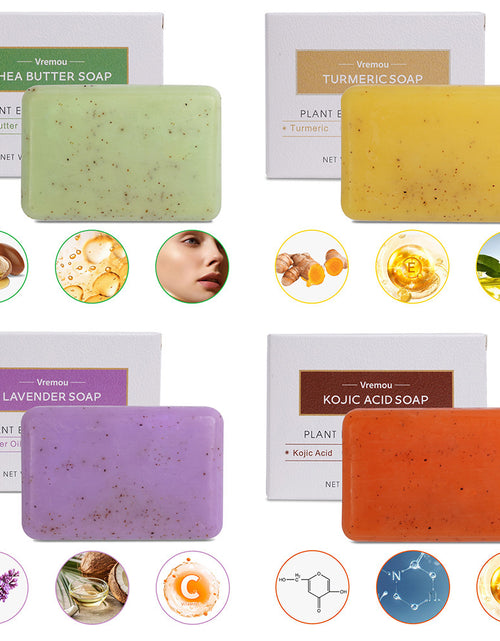 Load image into Gallery viewer, Ginger Kojic Acid Soap Lavender Milk Wood
