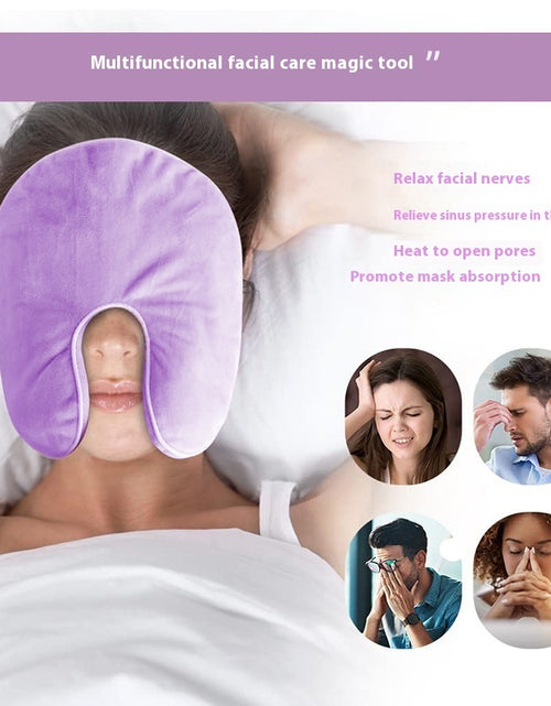 Load image into Gallery viewer, Mineral Beads Hot And Cold Compressing Mask Sinus Hot Pack Relieve Stress Flaxseed Lavender Face Sleep Mask

