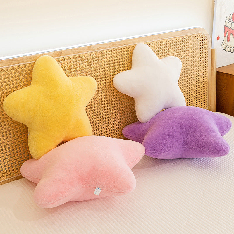 Star Pillow, Decorative Throw Pillows For Bed Couch, 15in Star Shaped Pillow Plush Floor Cushions Room Decor Pillow With Soft Faux Rabbit Fur For Sofa Bedroom Living Room