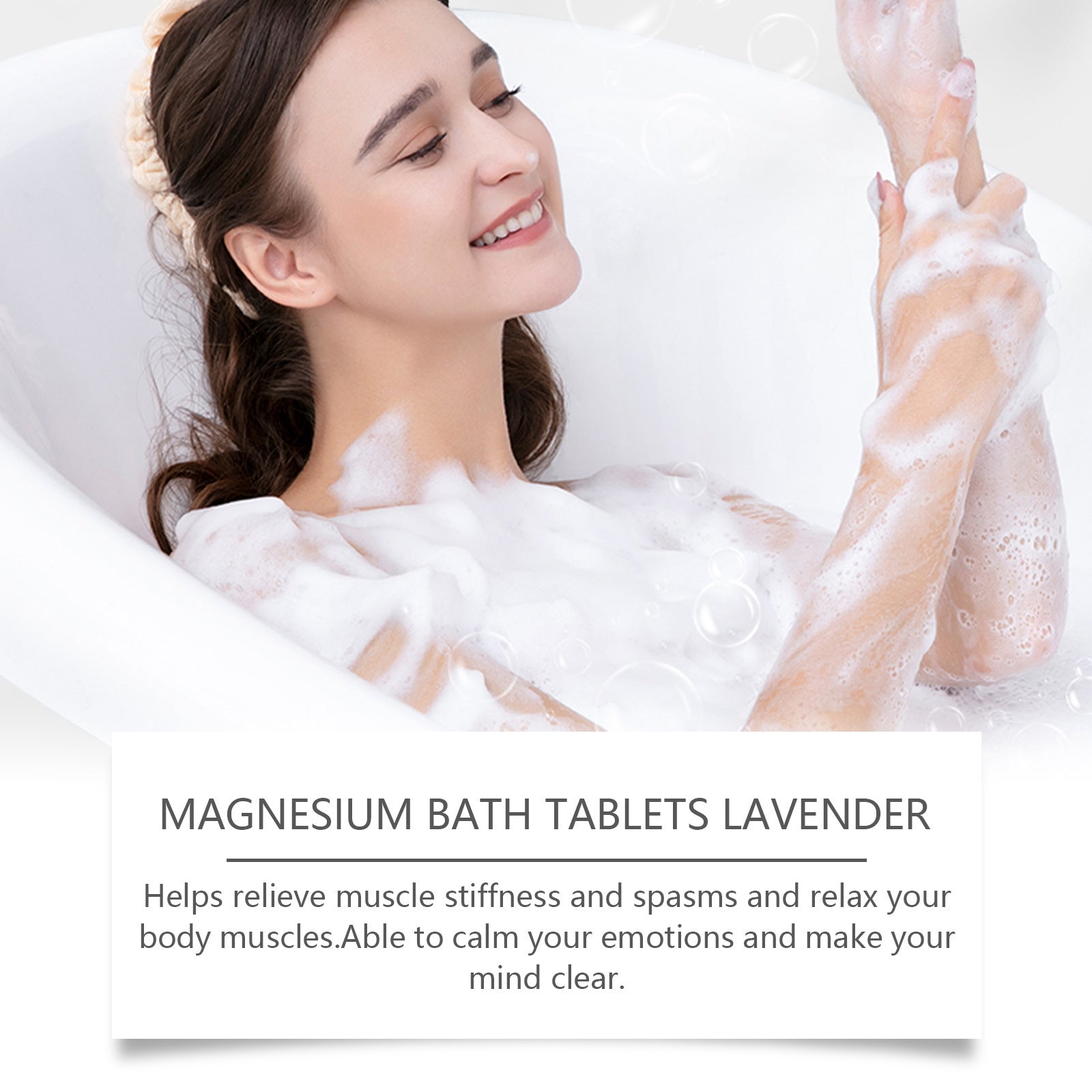 Lavender Magnesium Bath Sheet Nourishing Moisturizing Cleaning