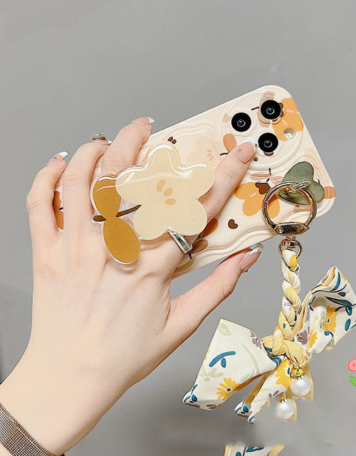 Load image into Gallery viewer, Autumn Leaves And Flowers With Bow Silk Scarf Phone Cases
