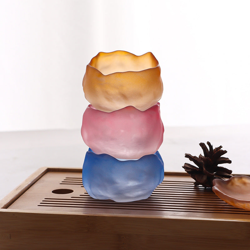 Glass Tea Cup Zen Personal Tea Set High-end Crystal Tea Cup
