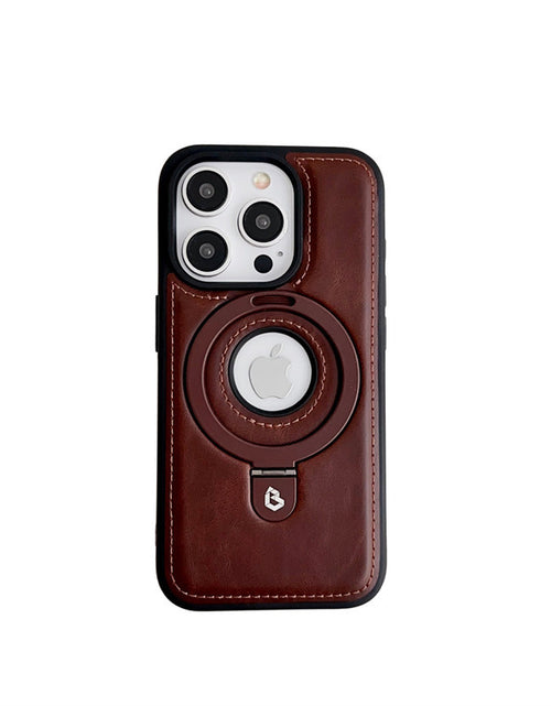 Load image into Gallery viewer, Magnetic Drop-resistant Leather Bracket Phone Case
