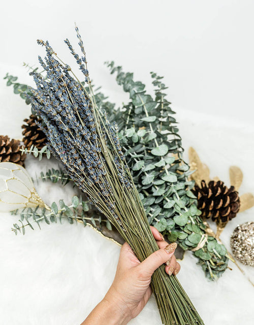 Load image into Gallery viewer, Bath Home Decor Natural Dried Flowers Lavender Immortal Eucalyptus Leaves
