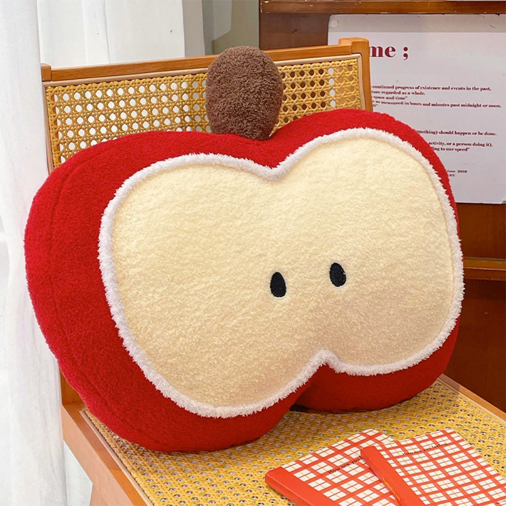Fruit Shaped Pillows Lovely Cartoon Fruit Seat Cushion Adorable Lumbar Spine Waist Supporter Cartoon Comfortable Stuffed Fruit Pillows For Kids