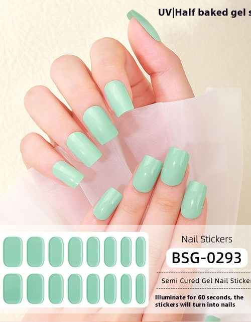Load image into Gallery viewer, Pure Color UV Gel Nail Sticker Semi-curing Gel Nail Stickers Heating Lamp
